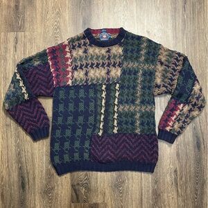 Chaps Polo Ralph Lauren Mens XL Hand Knit Sweater Crewneck‎ Pullover Vintage